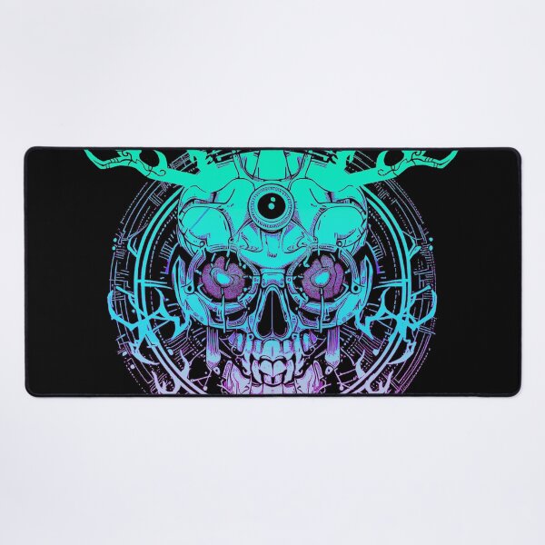 Item preview, BLUE ROBOT SKULL CYBERPUNK designed and sold by Damyanoman_Art.