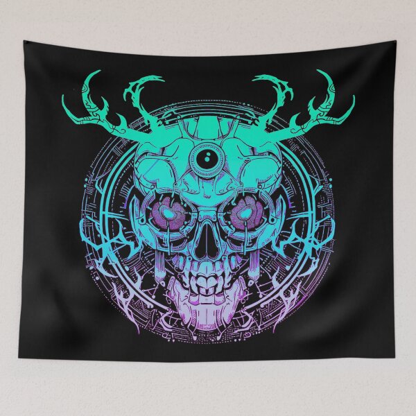 Item preview, BLUE ROBOT SKULL CYBERPUNK designed and sold by Damyanoman_Art.