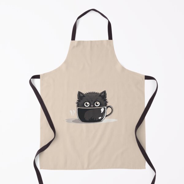 Item preview, Black kitty hiding in the coffee mug designed and sold by bigmoments.