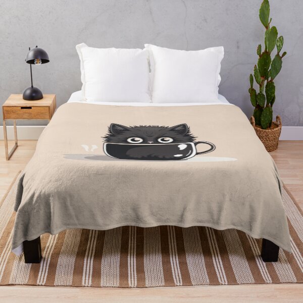 Item preview, Black kitty hiding in the coffee mug designed and sold by bigmoments.