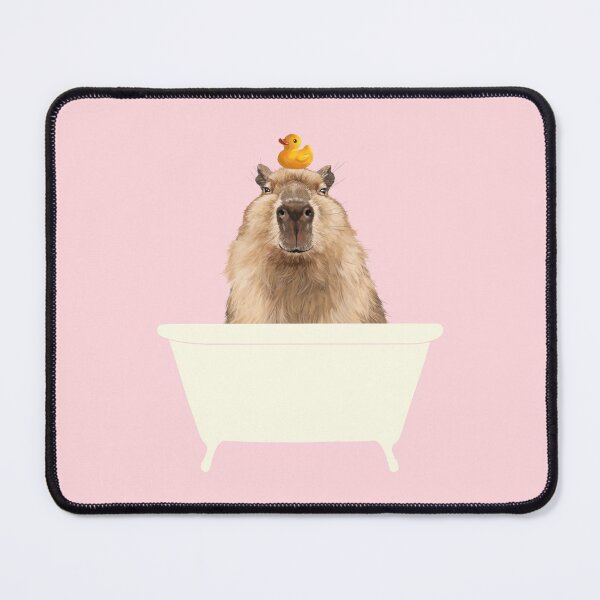 Item preview, Capybara in Bathtub in Pink designed and sold by bignosework.