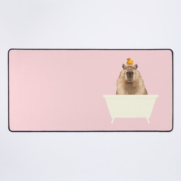 Item preview, Capybara in Bathtub in Pink designed and sold by bignosework.
