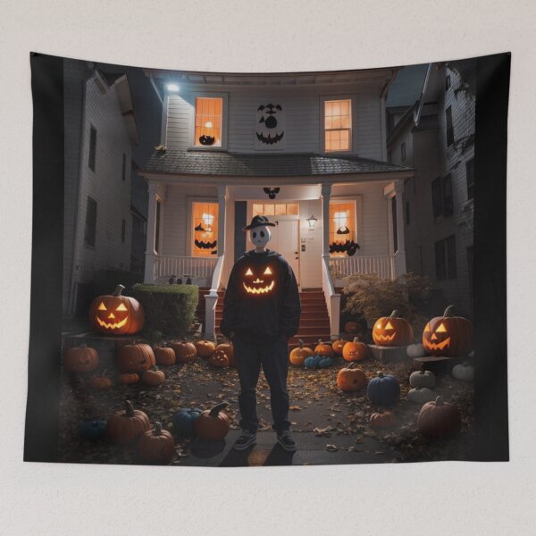 Item preview, Pumpkin Scarecrow Halloween Haunted Mansion designed and sold by Allomensiaa.