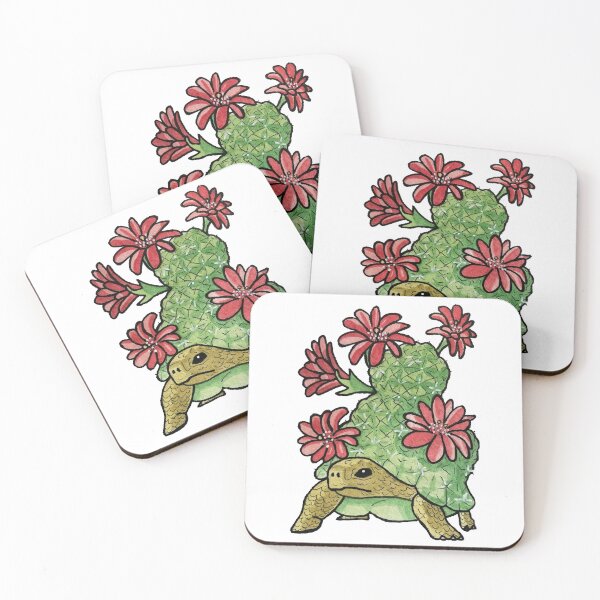 Item preview, Tortoise Cactus Back Flowers - Shell Baby designed and sold by Katie Atkin.