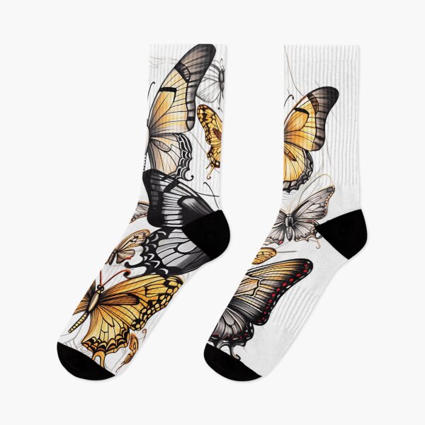 Item preview, "The art of butterflies in shades of black, white and gold" designed and sold by Art-Vortex-fr.
