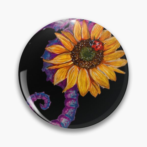 Item preview, Caballito De Mar Guerrero De Acuarela Con Girasol Y Mariquita  	 designed and sold by bzdbafivztu70.
