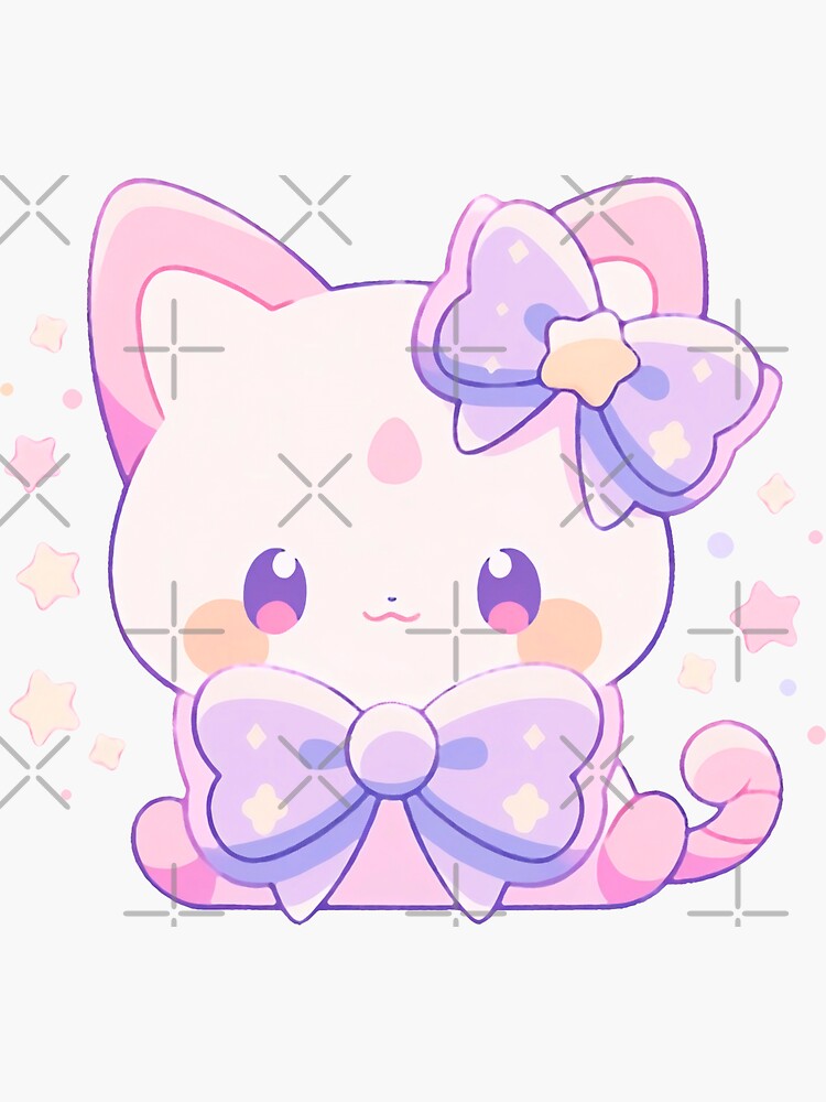 Galaxy Kawaii Kitty Cute Cat #3 Art Print