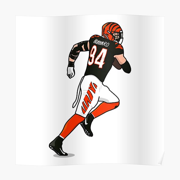 Sam Hubbard 94 Cincinnati Bengals football player glitch poster