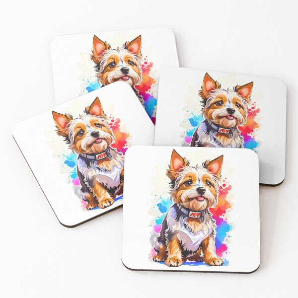 Item preview, Happy Biewer Terrier designed and sold by Imaginaria Inkworks.