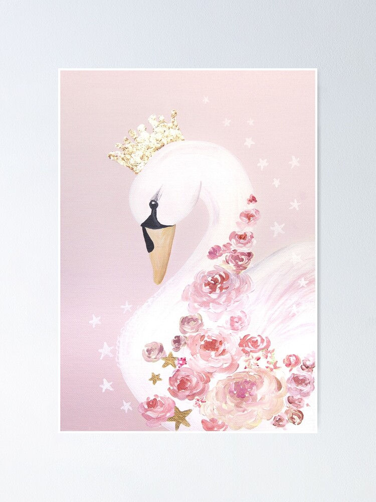 swan teddy with crown