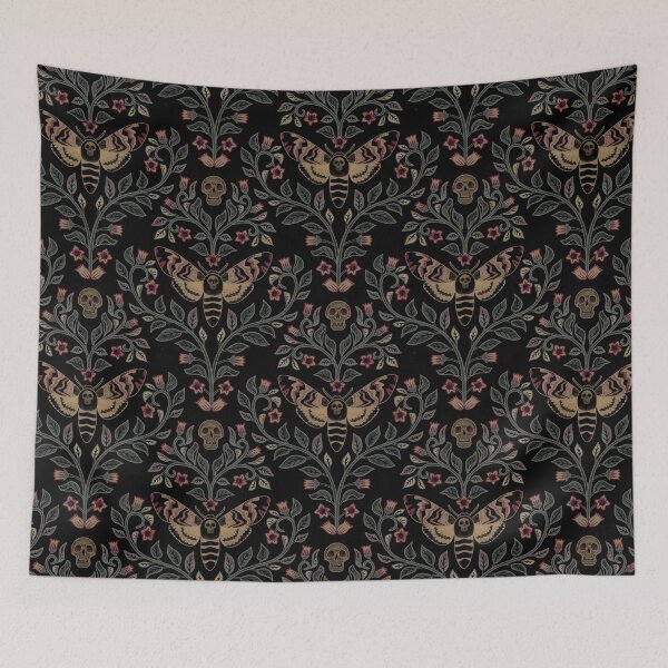 Item preview, Death Head Damask designed and sold by lurepeating.