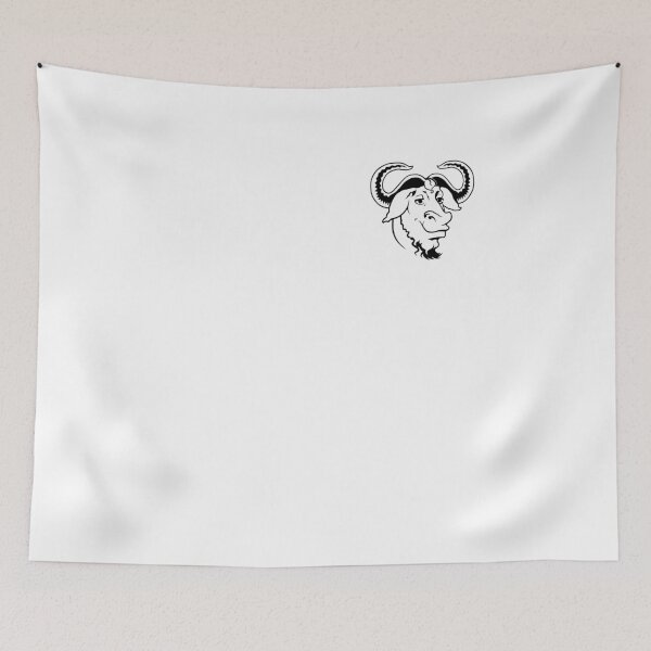 Item preview, GNU Official Logo Mascot Word T-Shirt designed and sold by Rainwater Merch.