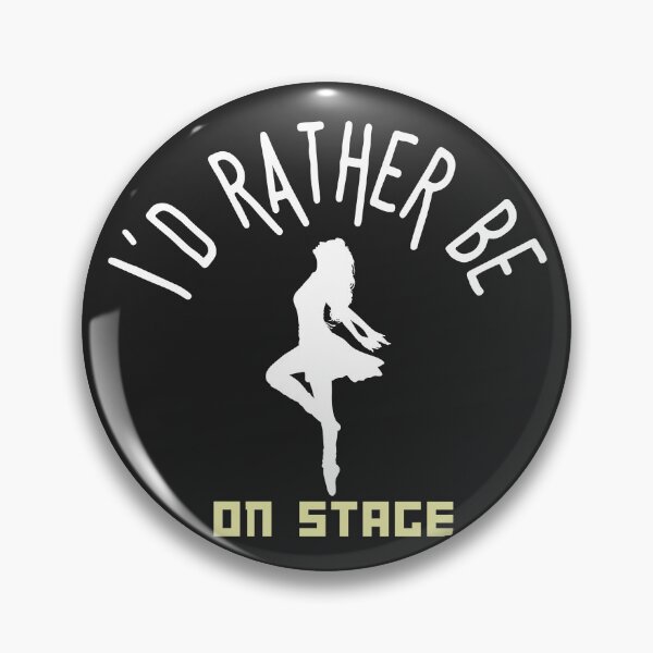 Item preview, I´d rather be on music stage, female dancer. White text and image. Gifts & Merchandise designed and sold by LindaLG.