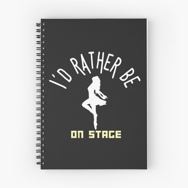 Item preview, I´d rather be on music stage, female dancer. White text and image. Gifts & Merchandise designed and sold by LindaLG.
