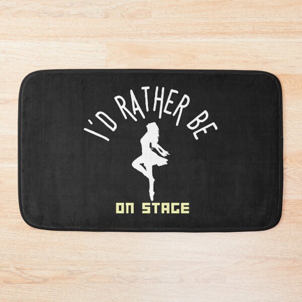 Item preview, I´d rather be on music stage, female dancer. White text and image. Gifts & Merchandise designed and sold by LindaLG.