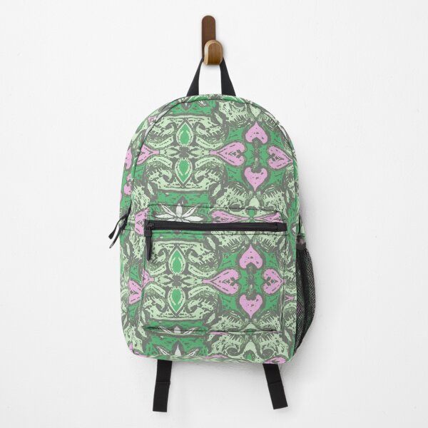 Item preview, Azulejo vintage floral verde violeta designed and sold by Alessandro Remo Mazzoni Remotextiles.