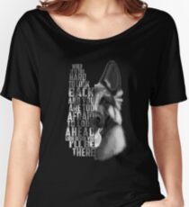 Schäferhund-Zitat, Schäferhund-Text, Schäferhund Schwarz und Weiß Baggyfit T-Shirt