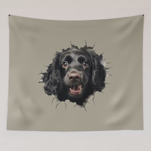 Item preview, Cocker Spaniel dogs breed Popping Out of The Wall #10 designed and sold by DogDigiArt.