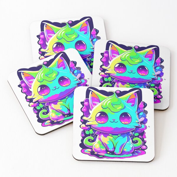 Item preview, Cat Slime Art - Whimsical Feline Playtime with Colorful Slime Creations! designed and sold by Watchara Aekcheen.