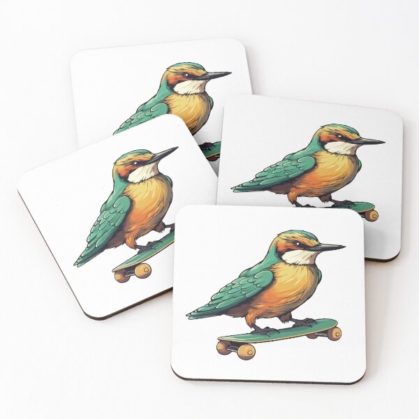 Item preview, Skateboarding Bee-Eater Bird Print designed and sold by Capictures.