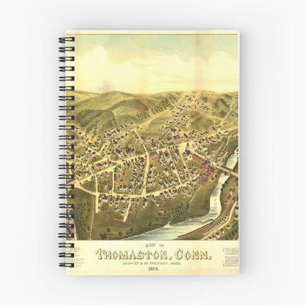 Item preview, Aerial View of Thomaston, Connecticut (1879) designed and sold by allhistory.