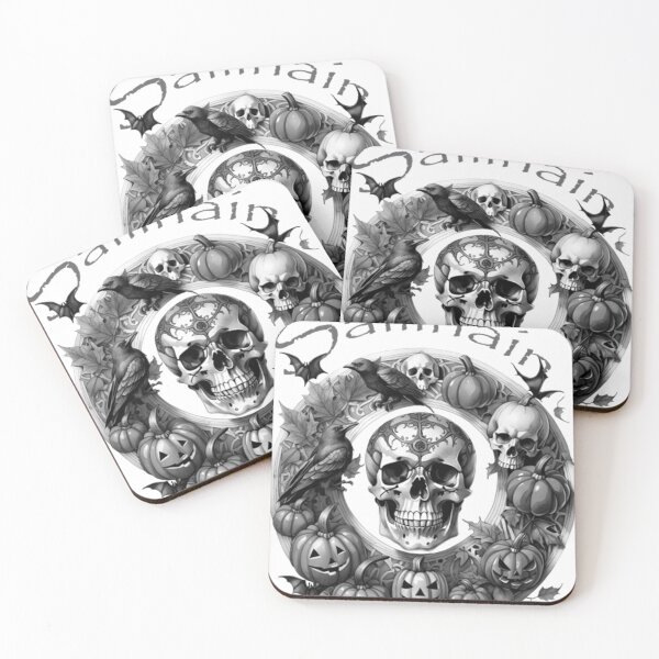 Item preview, Samhain Pagan Halloween Decorated Skull  designed and sold by RitaJMondor.