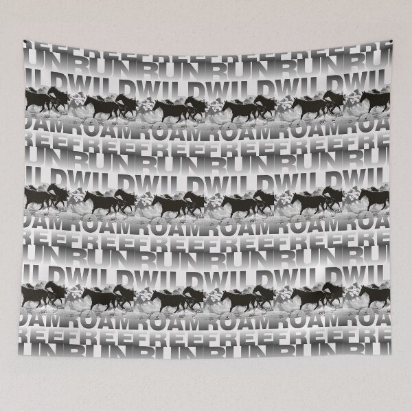 Item preview, Herd of Wild Horses Run Wild Roam Free Monochrome designed and sold by chocolatefund.