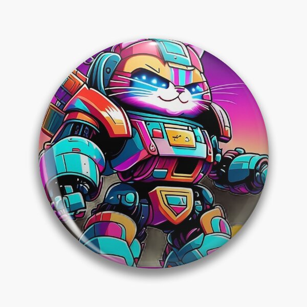 Item preview, Mechanical Meow Designs | Futuristic Cat Robot Art on Redbubble designed and sold by Watchara Aekcheen.