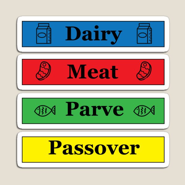 Item preview, Kosher Kitchen Labels | Dairy, Meat, Parve, Passover designed and sold by designsbybunch.