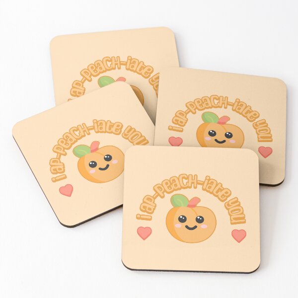 Item preview, I ap-peach-iate you! Cute peach cartoon designed and sold by PMCreative.