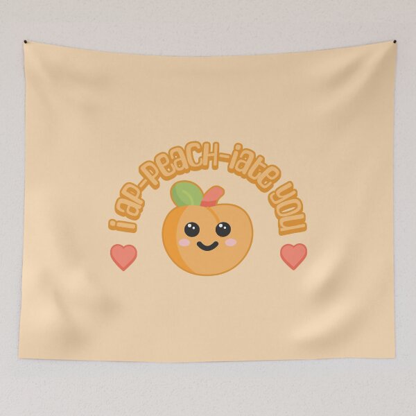 Item preview, I ap-peach-iate you! Cute peach cartoon designed and sold by PMCreative.