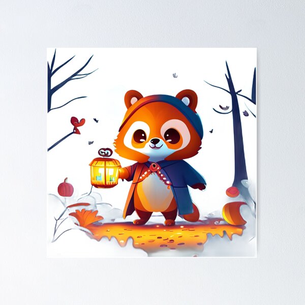 Item preview, Furry Friend's Halloween Adventure: Red Panda in Costume designed and sold by PandaPlanner.