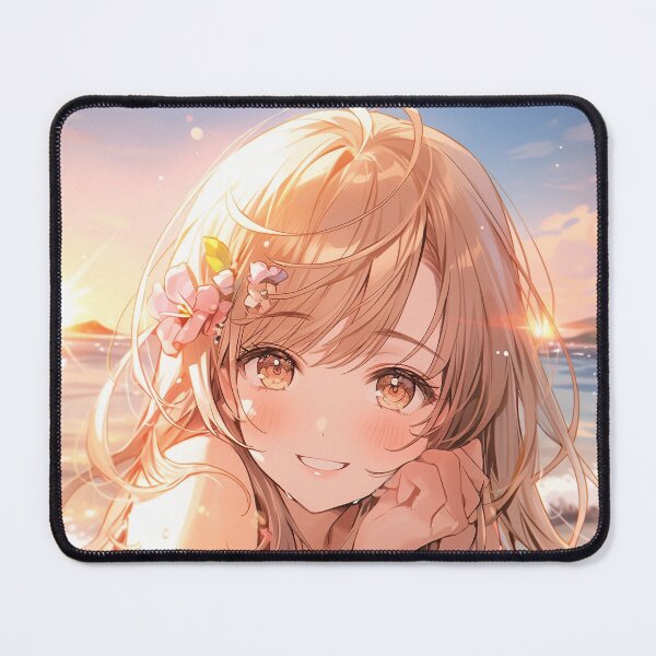 Item preview, Beautiful Anime Girl in The Majestic Sunset, Anime Style Cute Girl in the Beach, High Quality AI Images designed and sold by DigitAIShop.