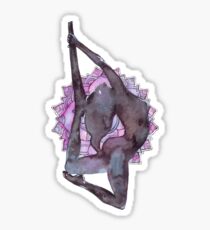 Aerial Yoga and Mandala Art Sticker