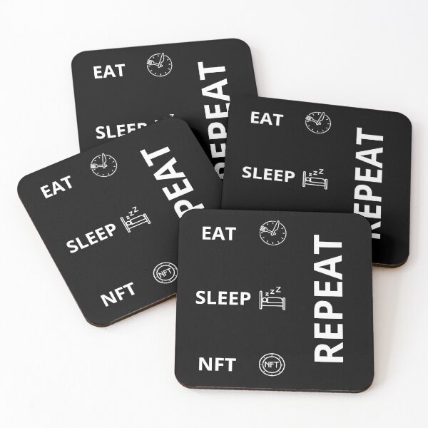 Item preview, Eat sleep nft repeat designed and sold by MK1FashionHub.