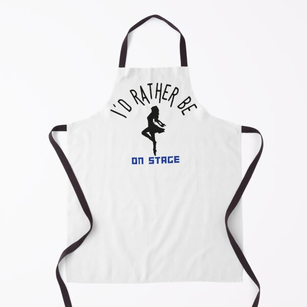 Item preview, I´d rather be on music stage, female dancer. Black text and image. Gifts & Merchandise. designed and sold by LindaLG.