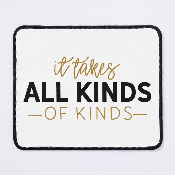 Item preview, It Takes All Kinds of Kinds Hand Lettered Typography Design designed and sold by apcreatively.