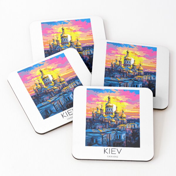 Item preview, A Pop Art Travel Print of Kiev / Kyiv - Ukraine designed and sold by StudioRedKoala.