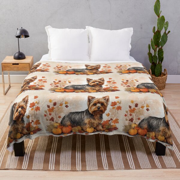 Item preview, Pumpkin Spice Paws: Yorkie's Autumn Palette designed and sold by digiscapeart.