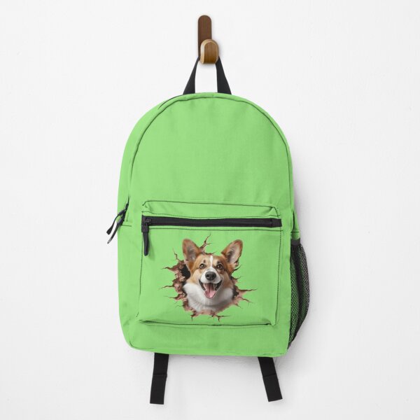 Artikelvorschau, Welsh Corgi-Hunderasse springt aus der Wand #10 entworfen und verkauft von DogDigiArt.