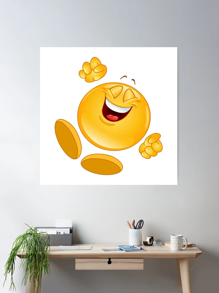 Cartoon Yellow Smiley Face Emoji Emoticon Surrendering in Fear Posters, Art  Prints by - Interior Wall Decor #1413892