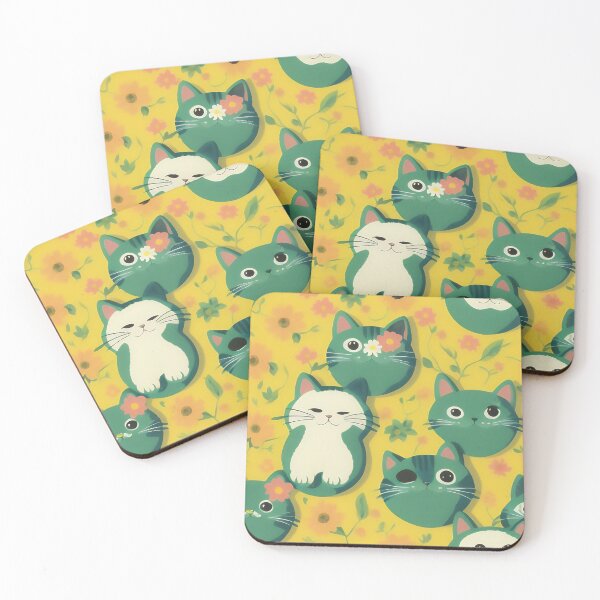 Item preview, Gatos y flores designed and sold by Other-Coco.