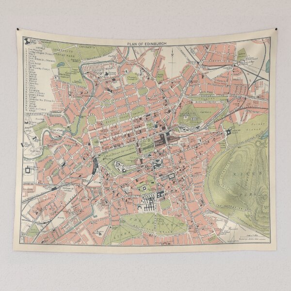 Item preview, Edinburgh Scotland 1903 Map Print designed and sold by VoyagerVintage.