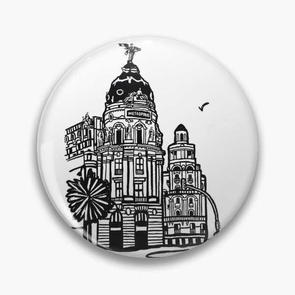 Item preview, Gran vía Spain art Madrid city Madrid buildings Europe  designed and sold by Tropical Blood.