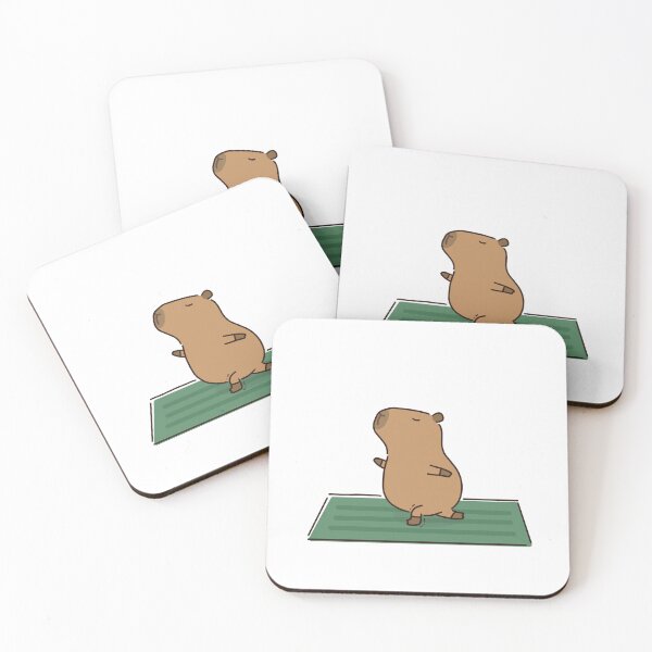 Item preview, Cute Capybara doing Yoga designed and sold by sleepycharis.