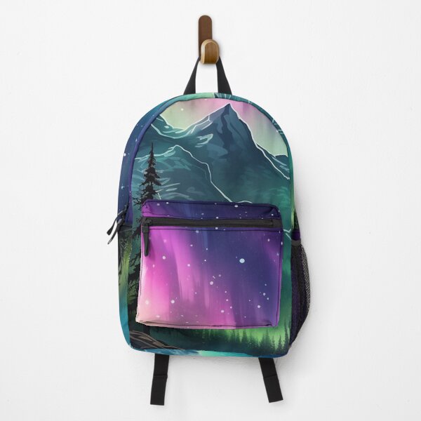 Item preview, Northern Light Aurora Borealis Scenery Mountains Rivers Trees designed and sold by NLTees.
