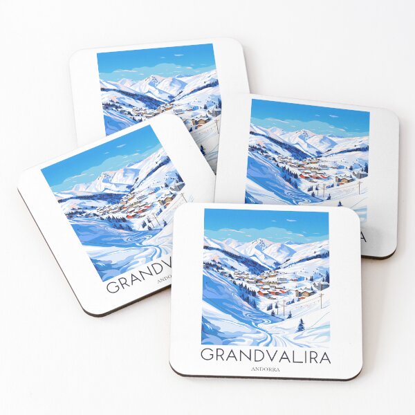 Item preview, A Pop Art Travel Print of Grandvalira Ski Resort - Andorra designed and sold by StudioRedKoala.