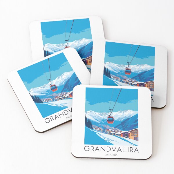 Item preview, A Pop Art Travel Print of Grandvalira Ski Resort - Andorra designed and sold by StudioRedKoala.