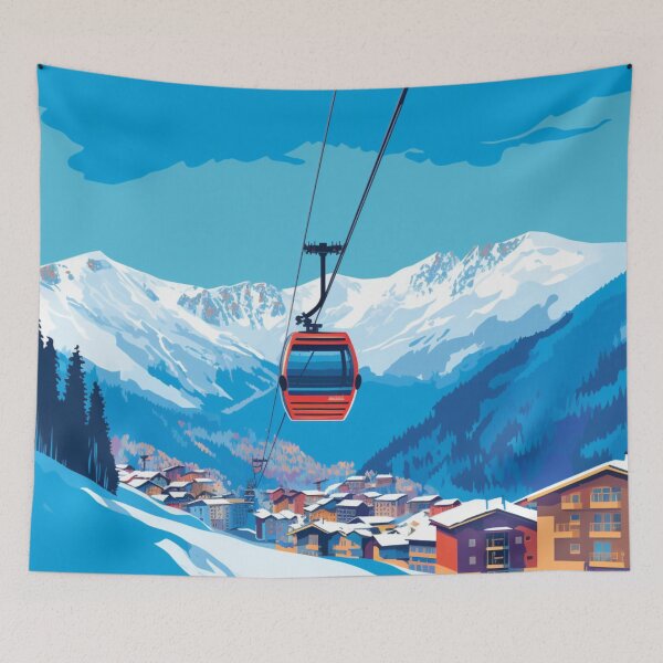 Item preview, A Pop Art Travel Print of Grandvalira Ski Resort - Andorra designed and sold by StudioRedKoala.