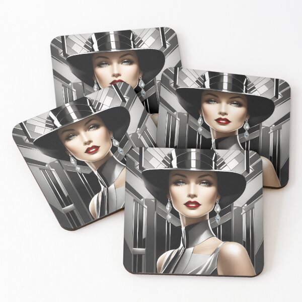 Item preview, Portrait of a woman in the Bauhaus style: art print, clothing, wall decor designed and sold by VonRauenfeld.